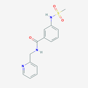 molecular formula C14H15N3O3S B4448954 3-[(methylsulfonyl)amino]-N-(2-pyridinylmethyl)benzamide 