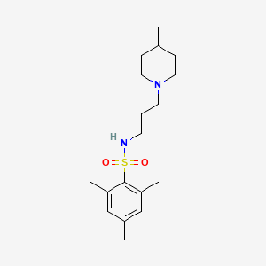 molecular formula C18H30N2O2S B4448956 2,4,6-trimethyl-N-[3-(4-methyl-1-piperidinyl)propyl]benzenesulfonamide 