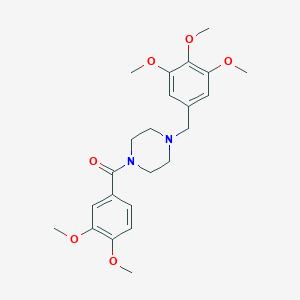 molecular formula C23H30N2O6 B444896 (3,4-Dimethoxy-phenyl)-[4-(3,4,5-trimethoxy-benzyl)-piperazin-1-yl]-methanone 