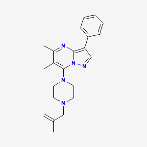 1-{5,6-DIMETHYL-3-PHENYLPYRAZOLO[1,5-A]PYRIMIDIN-7-YL}-4-(2-METHYLPROP-2-EN-1-YL)PIPERAZINE