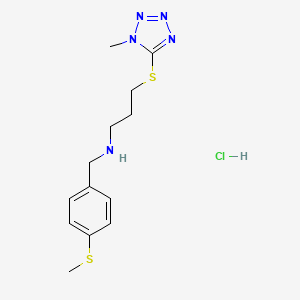 molecular formula C13H20ClN5S2 B4449006 N-[(4-methylsulfanylphenyl)methyl]-3-(1-methyltetrazol-5-yl)sulfanylpropan-1-amine;hydrochloride 