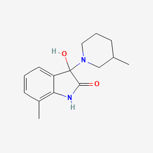 molecular formula C15H20N2O2 B4449014 3-hydroxy-7-methyl-3-(3-methyl-1-piperidinyl)-1,3-dihydro-2H-indol-2-one 