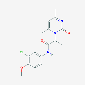 N-(3-chloro-4-methoxyphenyl)-2-(4,6-dimethyl-2-oxopyrimidin-1-yl)propanamide