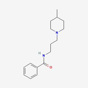 molecular formula C16H24N2O B4449049 N-[3-(4-methylpiperidin-1-yl)propyl]benzamide 