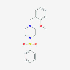 molecular formula C18H22N2O3S B444905 1-(2-Methoxybenzyl)-4-(phenylsulfonyl)piperazine CAS No. 425389-96-4