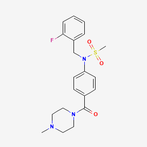 N-(2-fluorobenzyl)-N-{4-[(4-methyl-1-piperazinyl)carbonyl]phenyl}methanesulfonamide