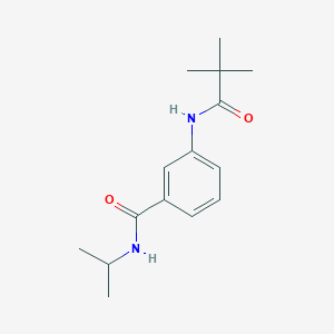 molecular formula C15H22N2O2 B4449071 3-[(2,2-dimethylpropanoyl)amino]-N-isopropylbenzamide 