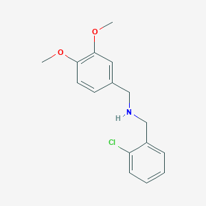 molecular formula C16H18ClNO2 B444908 (2-Chlorobenzyl)(3,4-dimethoxybenzyl)amine CAS No. 423733-58-8