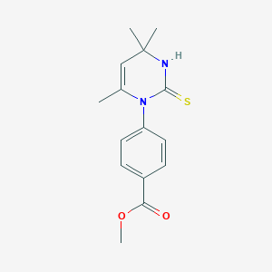 molecular formula C15H18N2O2S B444910 methyl 4-(4,4,6-trimethyl-2-thioxo-3,4-dihydro-1(2H)-pyrimidinyl)benzoate 