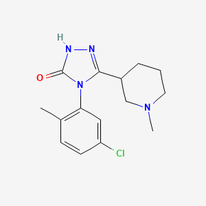 4-(5-chloro-2-methylphenyl)-5-(1-methylpiperidin-3-yl)-2,4-dihydro-3H-1,2,4-triazol-3-one