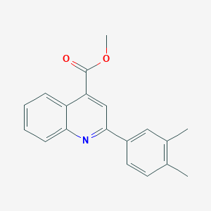 molecular formula C19H17NO2 B444912 Methyl 2-(3,4-dimethylphenyl)quinoline-4-carboxylate 