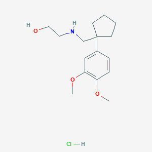 2-({[1-(3,4-dimethoxyphenyl)cyclopentyl]methyl}amino)ethanol hydrochloride