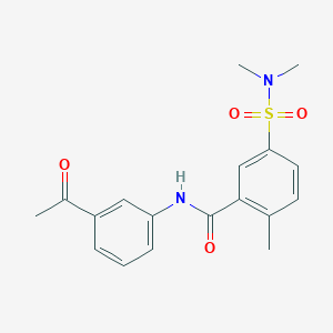 N-(3-acetylphenyl)-5-(dimethylsulfamoyl)-2-methylbenzamide