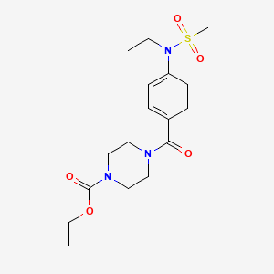 ethyl 4-{4-[ethyl(methylsulfonyl)amino]benzoyl}-1-piperazinecarboxylate