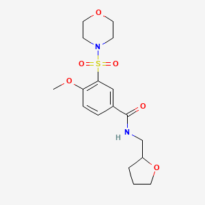 4-methoxy-3-(4-morpholinylsulfonyl)-N-(tetrahydro-2-furanylmethyl)benzamide