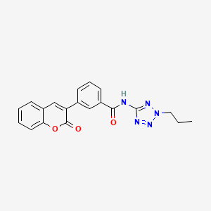 molecular formula C20H17N5O3 B4449187 3-(2-oxo-2H-chromen-3-yl)-N-(2-propyl-2H-tetrazol-5-yl)benzamide 