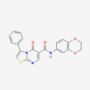 N-(2,3-dihydro-1,4-benzodioxin-6-yl)-5-oxo-3-phenyl-5H-[1,3]thiazolo[3,2-a]pyrimidine-6-carboxamide