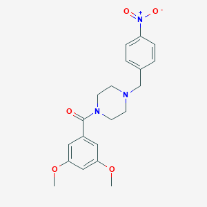 molecular formula C20H23N3O5 B444924 (3,5-Dimethoxy-phenyl)-[4-(4-nitro-benzyl)-piperazin-1-yl]-methanone 
