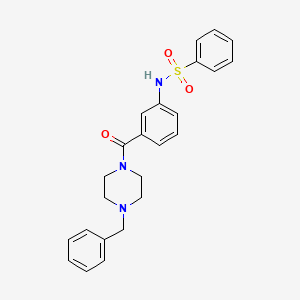 N-{3-[(4-benzyl-1-piperazinyl)carbonyl]phenyl}benzenesulfonamide