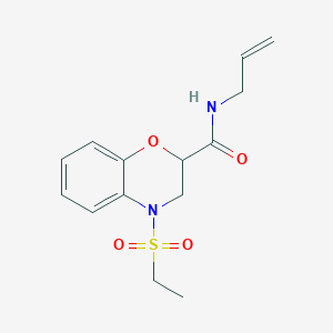 N-allyl-4-(ethylsulfonyl)-3,4-dihydro-2H-1,4-benzoxazine-2-carboxamide