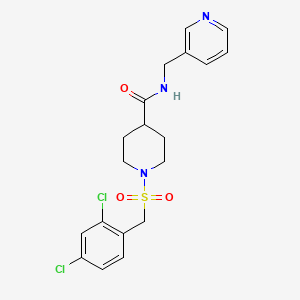 molecular formula C19H21Cl2N3O3S B4449263 1-[(2,4-dichlorobenzyl)sulfonyl]-N-(3-pyridinylmethyl)-4-piperidinecarboxamide 