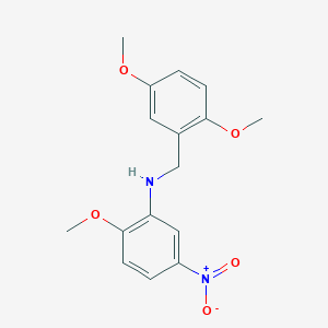 molecular formula C16H18N2O5 B444927 N-(2,5-dimethoxybenzyl)-2-methoxy-5-nitroaniline 