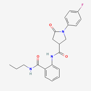 1-(4-fluorophenyl)-5-oxo-N-[2-(propylcarbamoyl)phenyl]pyrrolidine-3-carboxamide