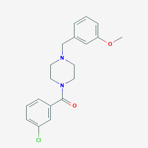 molecular formula C19H21ClN2O2 B444928 1-(3-Chlorobenzoyl)-4-(3-methoxybenzyl)piperazine 
