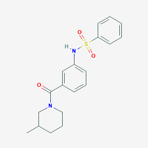 N-{3-[(3-methyl-1-piperidinyl)carbonyl]phenyl}benzenesulfonamide