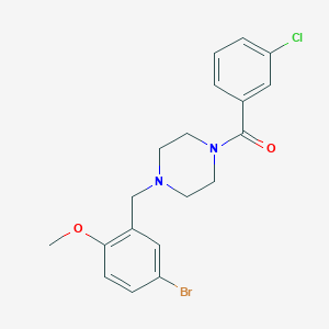 molecular formula C19H20BrClN2O2 B444930 [4-(5-Bromo-2-methoxy-benzyl)-piperazin-1-yl]-(3-chloro-phenyl)-methanone 