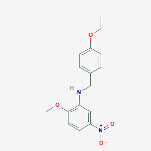 molecular formula C16H18N2O4 B444932 N-(4-ethoxybenzyl)-2-methoxy-5-nitroaniline 