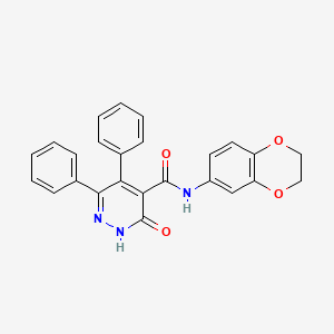 molecular formula C25H19N3O4 B4449326 N-(2,3-dihydro-1,4-benzodioxin-6-yl)-3-oxo-5,6-diphenyl-2,3-dihydro-4-pyridazinecarboxamide 