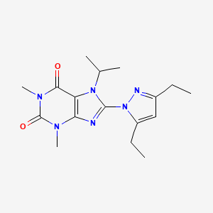 8-(3,5-diethyl-1H-pyrazol-1-yl)-7-isopropyl-1,3-dimethyl-3,7-dihydro-1H-purine-2,6-dione