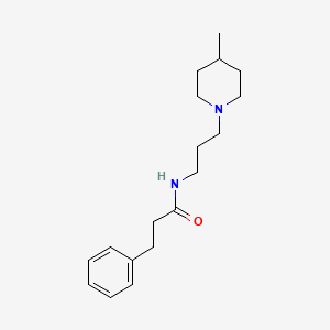 N-[3-(4-methyl-1-piperidinyl)propyl]-3-phenylpropanamide