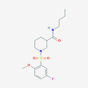 N-butyl-1-[(5-fluoro-2-methoxyphenyl)sulfonyl]-3-piperidinecarboxamide