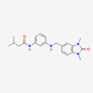 N-(3-{[(1,3-dimethyl-2-oxo-2,3-dihydro-1H-benzimidazol-5-yl)methyl]amino}phenyl)-3-methylbutanamide