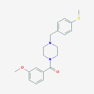 molecular formula C20H24N2O2S B444940 (3-Methoxy-phenyl)-[4-(4-methylsulfanyl-benzyl)-piperazin-1-yl]-methanone 