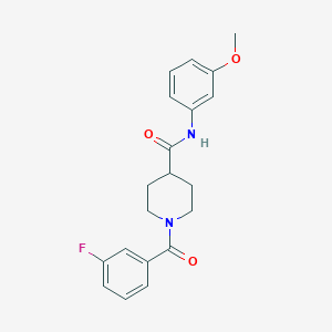 1-(3-fluorobenzoyl)-N-(3-methoxyphenyl)-4-piperidinecarboxamide