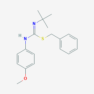 molecular formula C19H24N2OS B444942 benzyl N'-tert-butyl-N-(4-methoxyphenyl)carbamimidothioate 