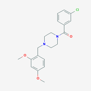 molecular formula C20H23ClN2O3 B444943 (3-Chloro-phenyl)-[4-(2,4-dimethoxy-benzyl)-piperazin-1-yl]-methanone 
