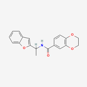 N-[1-(1-benzofuran-2-yl)ethyl]-2,3-dihydro-1,4-benzodioxine-6-carboxamide