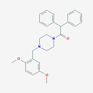 molecular formula C27H30N2O3 B444944 1-[4-(2,5-Dimethoxy-benzyl)-piperazin-1-yl]-2,2-diphenyl-ethanone 