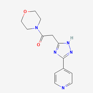 molecular formula C13H15N5O2 B4449448 4-{[3-(4-pyridinyl)-1H-1,2,4-triazol-5-yl]acetyl}morpholine 