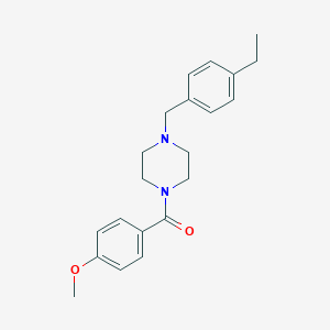 molecular formula C21H26N2O2 B444945 1-(4-Ethylbenzyl)-4-(4-methoxybenzoyl)piperazine 