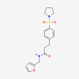 N-[(FURAN-2-YL)METHYL]-3-[4-(PYRROLIDINE-1-SULFONYL)PHENYL]PROPANAMIDE