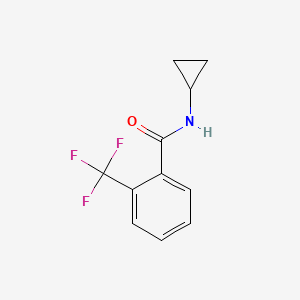 molecular formula C11H10F3NO B4449468 N-cyclopropyl-2-(trifluoromethyl)benzamide 