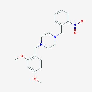 molecular formula C20H25N3O4 B444947 1-(2,4-Dimethoxybenzyl)-4-(2-nitrobenzyl)piperazine 