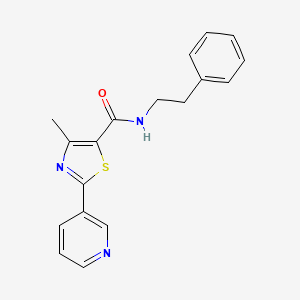 molecular formula C18H17N3OS B4449475 4-methyl-N-(2-phenylethyl)-2-(3-pyridinyl)-1,3-thiazole-5-carboxamide 