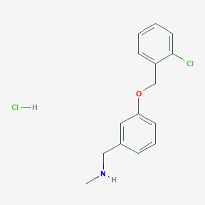 molecular formula C15H17Cl2NO B4449480 {3-[(2-chlorobenzyl)oxy]benzyl}methylamine hydrochloride 