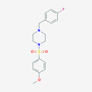 molecular formula C18H21FN2O3S B444951 1-(4-Fluorobenzyl)-4-[(4-methoxyphenyl)sulfonyl]piperazine 
